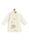 Buy_Tiber Taber_Cream 100% Cotton Embroidery Mystic Elephant Kurta With Pyjama _Online_at_Aza_Fashions