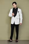 Buy_Arihant Rai Sinha_Cream Waistcoat And Pant Blended Suiting Embroidery Thread Floral Set _at_Aza_Fashions