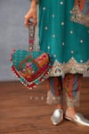 Buy_Torani_Blue Pearls, Embroidery Dil Nawaz Ruhi Print Potli Bag _Online_at_Aza_Fashions