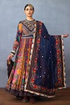 Buy_Torani_Multi Color Organza, Jersey, Silk Dil Shaad Zarin Anarkali With Dupatta _at_Aza_Fashions