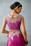 Buy_Torani_Purple Slub Silk Embroidered Resham Round Dil Kusha Shanfa Patchwork Blouse 