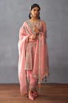 Buy Torani Pink Organza, Silk, Jersey Embroidery, Dil Ruba Izna Floral Kurta Pant Set Online at Aza Fashions Buy_Torani_Pink Organza, Silk, Jersey Embroidery, Dil Ruba Izna Floral Kurta Pant Set _Online_at_Aza_Fashions