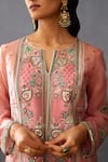 Buy Torani Pink Organza, Silk, Jersey Embroidery, Dil Ruba Izna Floral Kurta Pant Set Buy_Torani_Pink Organza, Silk, Jersey Embroidery, Dil Ruba Izna Floral Kurta Pant Set