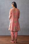 Torani Pink Organza, Silk, Jersey Embroidery, Dil Ruba Izna Floral Kurta Pant Set Online Torani_Pink Organza, Silk, Jersey Embroidery, Dil Ruba Izna Floral Kurta Pant Set _Online