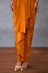 Buy_Torani_Yellow Cotton Jacquard Printed Dil Seher Airi Dhoti Skirt Set _Online_at_Aza_Fashions