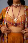 Buy_Torani_Yellow Cotton Jacquard Printed Dil Seher Airi Dhoti Skirt Set 
