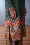Buy_Torani_Green Cotton, Silk Embroidery Dil Shaad Azar Kurta Set 