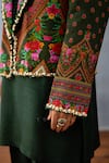 Buy_Torani_Green Jersey, Silk Embroidery Gardenia Print Jacket And Kurta Set