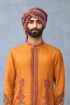 Torani_Yellow Jersey, Silk Embroidery Dil Seher Ramzi Kurta Set _Online