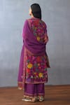 Shop_Torani_Purple Cotton Voile Printed Dil Kusha Aafiya Blossom Kurta Pant Set  _at_Aza_Fashions