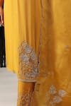 HOUSE OF SUPRIYA_Yellow Kurta Silk Georgette Embroidered Zari And Zardosi Work Pant Set _at_Aza_Fashions