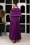 Shop_HOUSE OF SUPRIYA_Purple Anarkali Silk Georgette Embroidered Zari Round Pant Set _at_Aza_Fashions