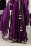 Buy_HOUSE OF SUPRIYA_Purple Anarkali Silk Georgette Embroidered Zari Round Pant Set _Online_at_Aza_Fashions