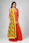 HOUSE OF SUPRIYA_Orange Kurta And Dupatta Silk Georgette Digital Printed Sharara Set _Online_at_Aza_Fashions