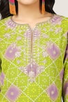 Buy_HOUSE OF SUPRIYA_Green Kurta Silk Georgette Digital Printed Bandhani And Sharara Set _Online_at_Aza_Fashions