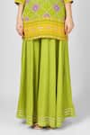 Shop_HOUSE OF SUPRIYA_Green Kurta Silk Georgette Digital Printed Bandhani And Sharara Set _Online_at_Aza_Fashions