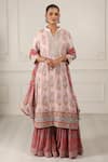 Buy_HOUSE OF SUPRIYA_Multi Color Silk Georgette Printed Floral Pattern Kurta Sharara Set _at_Aza_Fashions