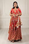 Buy_HOUSE OF SUPRIYA_Red Silk Georgette Digital Printed Pattern Anarkali With Dupatta _at_Aza_Fashions