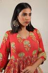 Shop_HOUSE OF SUPRIYA_Red Silk Georgette Digital Printed Pattern Anarkali With Dupatta _Online_at_Aza_Fashions