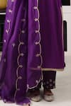 Buy_HOUSE OF SUPRIYA_Purple Silk Georgette Embroidery Zar Bullian Leaf Kurta Pant Set _Online_at_Aza_Fashions