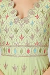 Buy_HOUSE OF SUPRIYA_Green Kurta Silk Georgette Hand Embroidered Anarkali With Dupatta _Online_at_Aza_Fashions