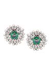 Sangeeta Boochra_Silver Plated Studs Zara Enamel Earrings _Online_at_Aza_Fashions