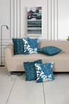 Buy_ODE & CLOE_Blue Velvet Dori Floral Embroidered 5 Pcs Cushion Covers _at_Aza_Fashions