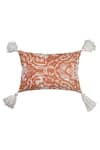 Shop_ODE & CLOE_Off White Cotton Embroidery Hoop And Printed 5 Pcs Cushion Covers _at_Aza_Fashions