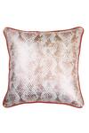 ODE & CLOE_Off White Cotton Embroidery Hoop And Printed 5 Pcs Cushion Covers _at_Aza_Fashions