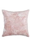 ODE & CLOE_Peach Velvet Embroidery Floral 3 Pcs Cushion Covers _at_Aza_Fashions