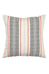 Buy_ODE & CLOE_Grey Cotton Embroidery Diamond And Geometric 5 Pcs Cushion Covers 