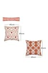 Buy_ODE & CLOE_Orange Cotton Aari Diamond And Embroidered 5 Pcs Cushion Covers 