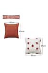 ODE & CLOE_Orange Cotton Tufted Quilted And 5 Pcs Cushion Covers _Online_at_Aza_Fashions