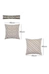 ODE & CLOE_Off White Cotton Diagonal Dori And Floral Embroidered 3 Pcs Cushion Covers _Online_at_Aza_Fashions