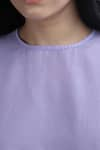 Buy_DHI_Purple Chanderi Solid Tonal Thread Work Crew T-shirt _Online_at_Aza_Fashions