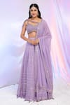 Buy_Alaya Advani_Purple Blouse Net Hand Embroidered Sequins Sweetheart Embellished Lehenga Set