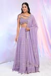 Shop_Alaya Advani_Purple Blouse Net Hand Embroidered Sequins Sweetheart Embellished Lehenga Set