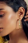 Buy_ISHARYA_Gold Plated Mirror Limelight Pyramid Hoops _at_Aza_Fashions