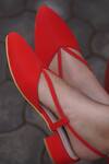 Shradha Hedau Footwear Couture_Red Plain Charolette Heels _Online_at_Aza_Fashions