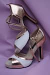 Buy_Shradha Hedau Footwear Couture_White Colour Block Elena Heels _at_Aza_Fashions