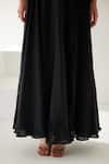 Shop_Wear JaJa_Black Modal Solid One Shoulder Side Slit Dress _Online_at_Aza_Fashions