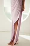 Buy_Wear JaJa_Purple Modal Solid Halter Neck Dress  _Online_at_Aza_Fashions