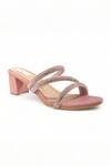 Doriaana_Pink Embellished Iona Shimmer Strap Block Heels _Online_at_Aza_Fashions