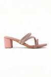 Buy_Doriaana_Pink Embellished Iona Shimmer Strap Block Heels _Online_at_Aza_Fashions