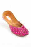 Buy_Doriaana_Pink Crystal Laila Embellished Juttis _at_Aza_Fashions