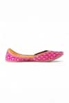 Buy_Doriaana_Pink Crystal Laila Embellished Juttis _Online_at_Aza_Fashions