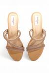 Shop_Doriaana_Beige Stones Embellished Iona Crystal Embroidered Block Heels _at_Aza_Fashions