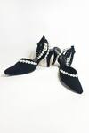 Buy_The Alter_Black Pearls Quincy Embellished Stiletto Heels _at_Aza_Fashions