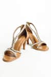 The Alter_Brown Rhinestones Angela Embellished Stilettos _Online_at_Aza_Fashions