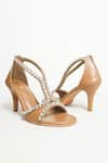 Shop_The Alter_Brown Rhinestones Angela Embellished Stilettos _Online_at_Aza_Fashions